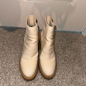 Dolce Vita Cream Ankle Booties